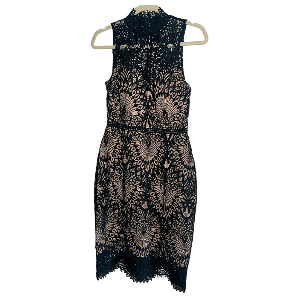 BHLDN Black Lace Overlay Sheath Dress - Picture 2 of 14